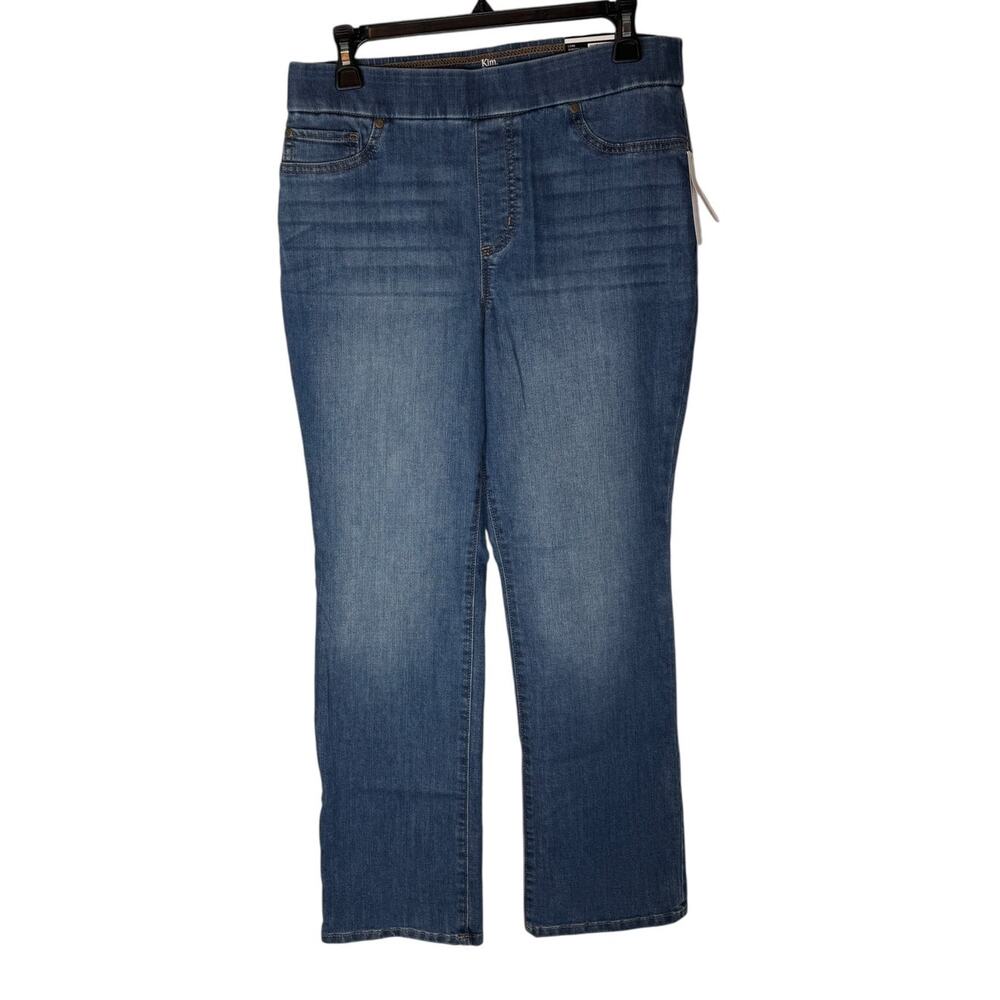 Kim Rogers Pull-On Straight Leg Jeans Women’s 10P Petite Tummy Control NWT